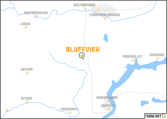 map of Bluffview
