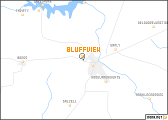 map of Bluff View