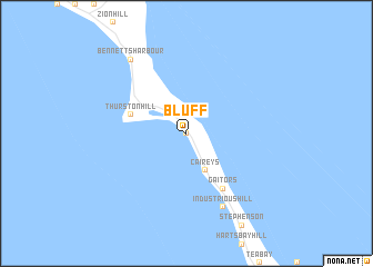 map of Bluff