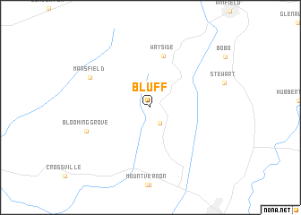 map of Bluff