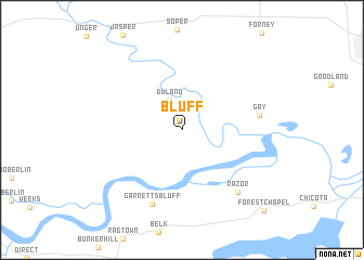 map of Bluff