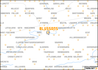 map of Blussans