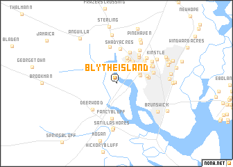 map of Blythe Island