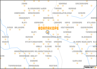 map of Boanakopé