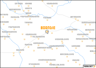 map of Boandié