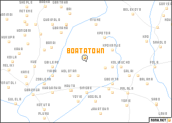 map of Boata Town