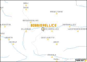 map of Bobbio Pellice