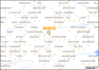 map of Böbing