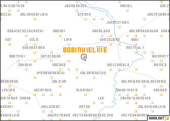 map of Bobin Wielkie