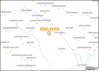 map of Boblékro