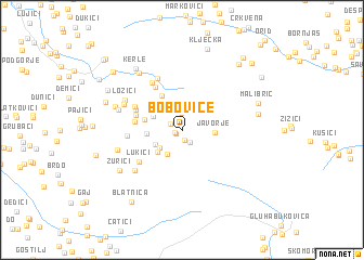 map of Bobovice