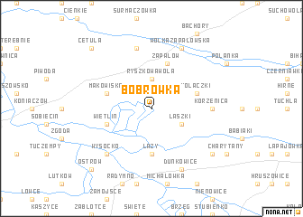 map of Bobrówka