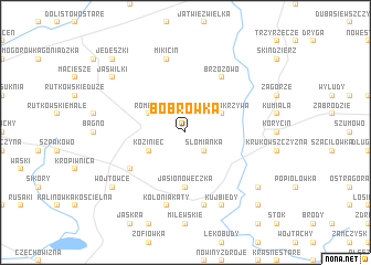 map of Bobrówka