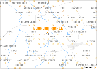 map of Bobrowniki Małe