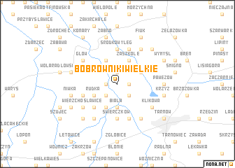 map of Bobrowniki Wielkie