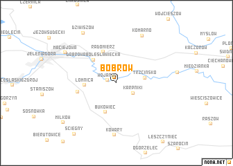 map of Bobrów