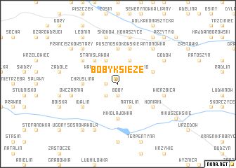 map of Boby Księże