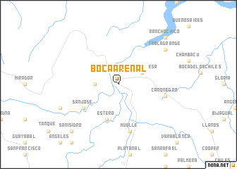 map of Boca Arenal