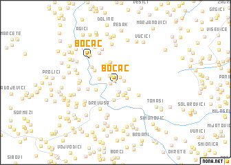 map of Bočac