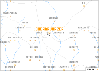 map of Bôca da Várzea