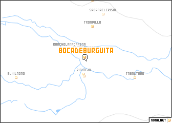 map of Boca de Burgüita