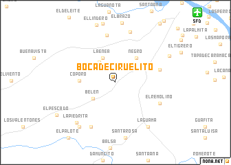 map of Boca de Ciruelito