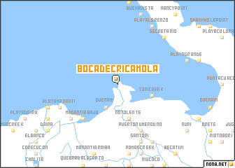 map of Boca de Cricamola