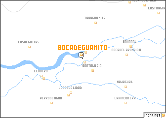 map of Boca de Guamito