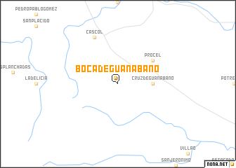 map of Boca de Guanábano