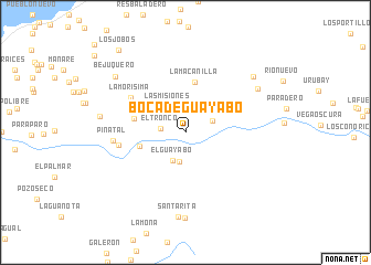 map of Boca de Guayabo