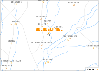 map of Boca de La Miel