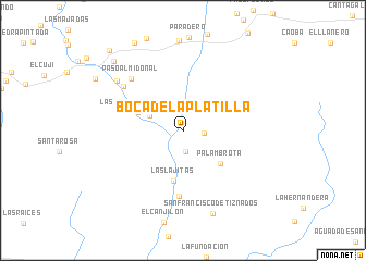 map of Boca de la Platilla