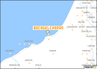 map of Boca del Charán