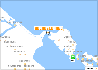 map of Boca del Drago