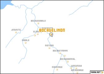 map of Boca de Limón