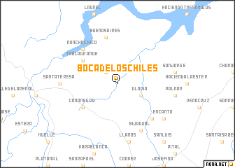 map of Boca de los Chiles