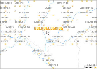 map of Boca de los Ríos