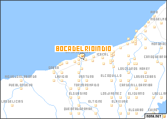 map of Boca del Río Indio