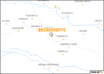 map of Boca de Monte