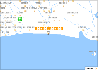 map of Boca de Pacora