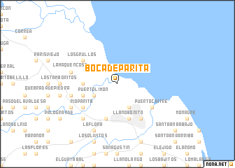 map of Boca de Parita