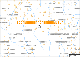 map of Boca de Quebrada Sanguijuela