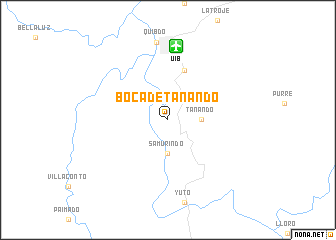 map of Boca de Tanando