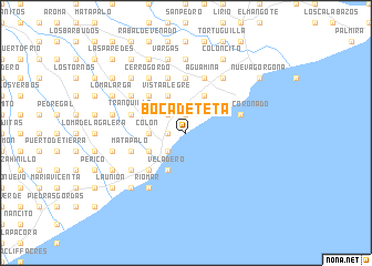 map of Boca de Teta