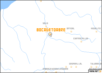 map of Boca de Toabré