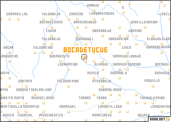 map of Boca de Tucué