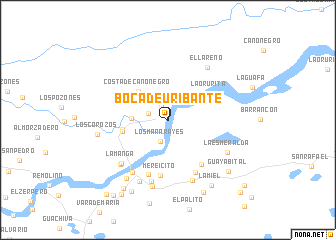 map of Boca de Uribante