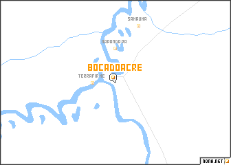 map of Bôca do Acre