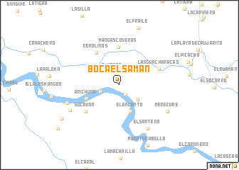 map of Boca El Saman