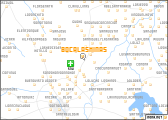 map of Boca las Minas